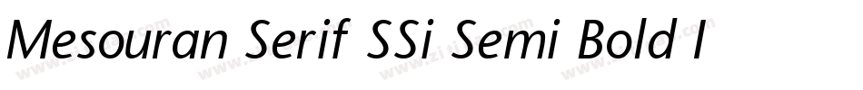Mesouran Serif SSi Semi Bold Italic字体转换
